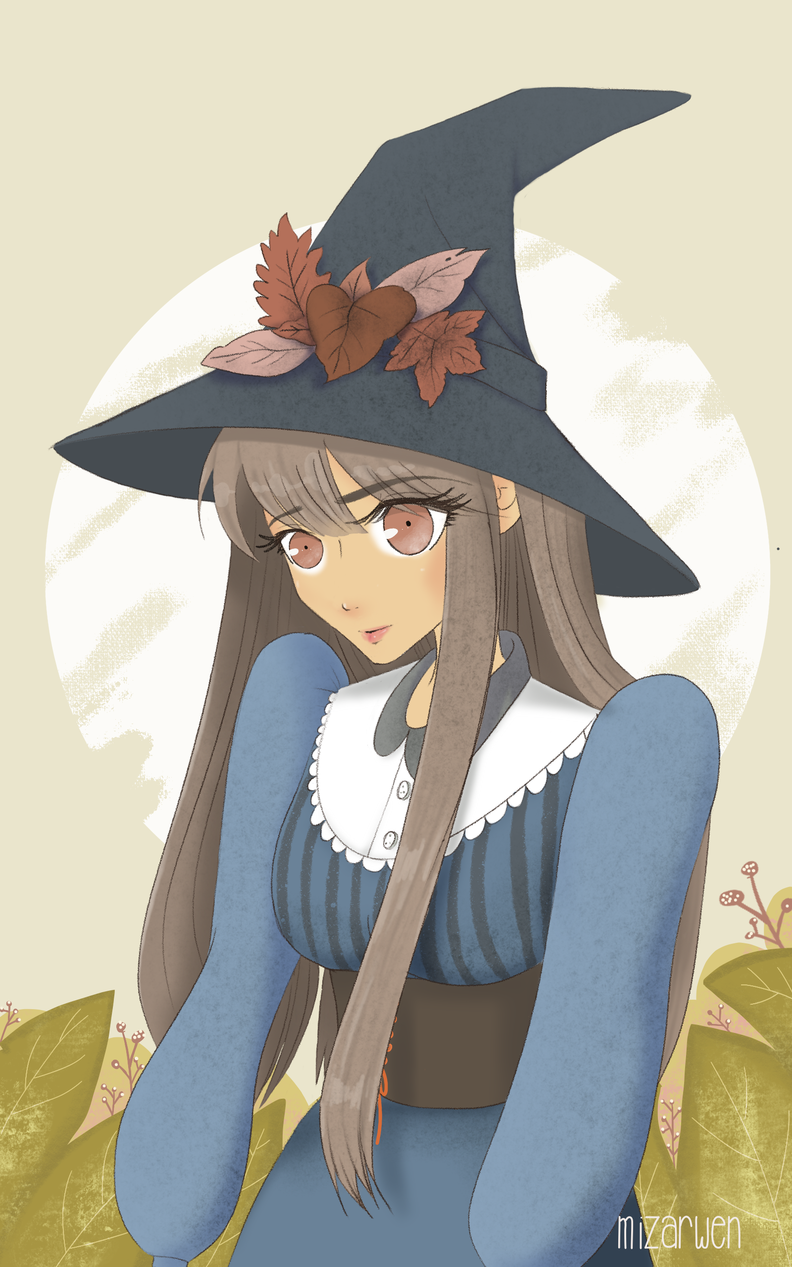 Forest Witch Mizarwen illustration Halloween 