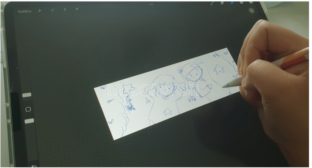 The sketch was done by Dorrie J also known as Mizarwen 